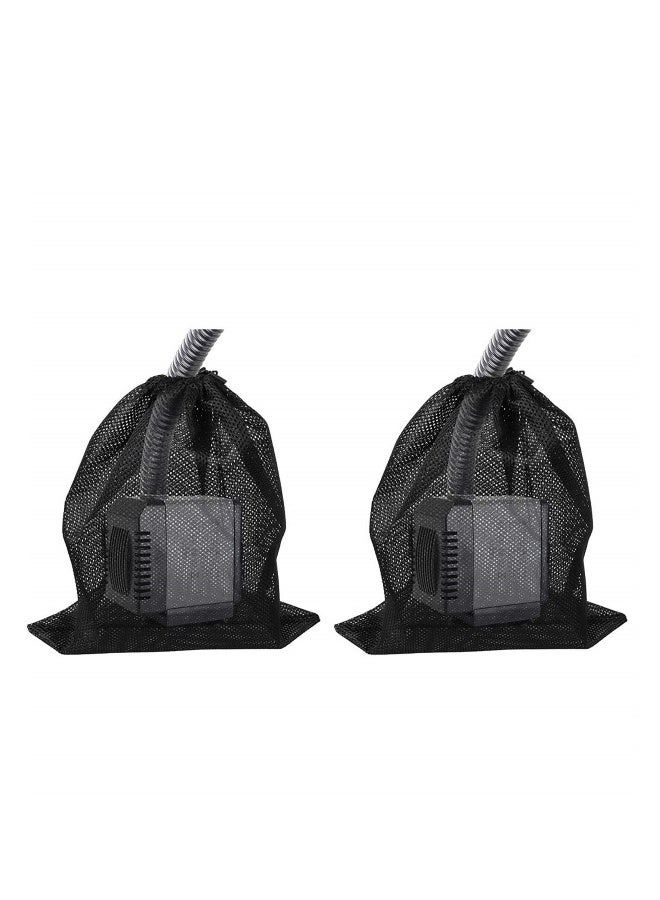 Generic 2 Pack Pump Barrier Bags, 12.2x 15.9 with Drawstring, Pond Mesh Filter Bags for Biofilters, Aquarium Filtration, and Outdoor Swimming Pool, Black Media - Image 1