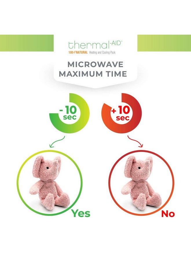 Thermal-Aid Thermal-Aid Zoo - Mini Microwavable Stuffed Animal - Plush Toy and Hot Cold Pack - Tiny The Elephant - 3.15 x 2.6 x 9.3 in  - Image 4