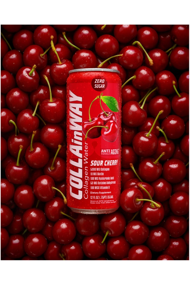 كولانواي كولاجين كولاين واي ٥٠٠٠ ملغ - خالي من السكر، ١٠ ملغ بيوتين، ١٠٠ ملغ حمض الهيالورونيك، ١٥٠ ملغ إل-جلوتاثيون، ١٠٠ ميكروغرام، إل-كارنيتين، ٠.٥ غرام، فيتامين د، كالسيوم - مرطب مضاد للشيخوخة (عبوة من ١٢ قطعة، نكهة سور شيري) - Image 5