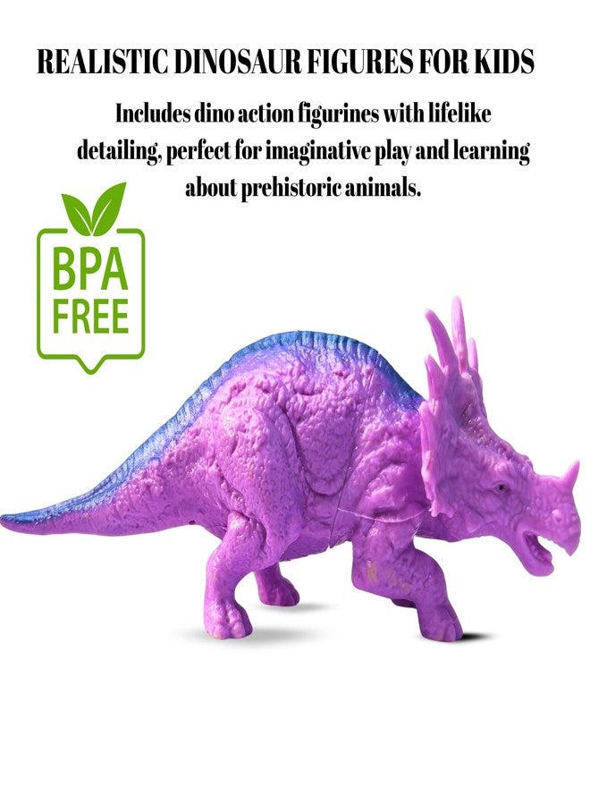 MALLEXO 10PCS Realistic Dinosaur Toys for Kids 3+ | Attractive Prehistoric Dino Action Figures for Boys and Girls Dinosaurs World Animals Toy Set Birthday Gift for Children Learning & Decoration Items - Image 4