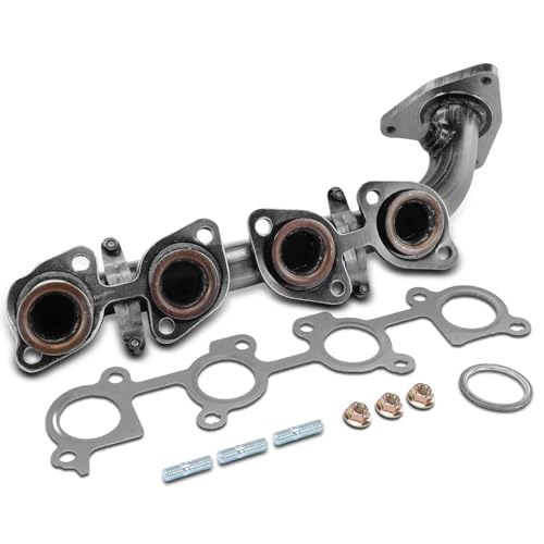 A-Premium Left Engine Exhaust Manifold Kit W/Gaskets & Studs & Nuts [DOHC 8Cyl 4.7L] Compatible with Toyota Land Cruiser & Lexus LX470, 1998 1999 2001 2002 2003 2004 2005, Replace# 1710550121 - Image 1