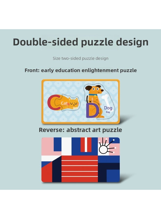 Pro-Rui Kindergarten Digital Cartoon Letter Puzzle التعليم المبكر التنوير الإدراك على الوجهين لغز اللعب بالجملة اللون: اللغز المعرفي الرقمي - Image 5