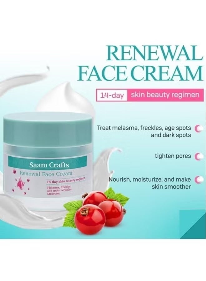 Saam Crafts Saam -Crafts Face Cream，Saam -Crafts Cosmetics Cream Dark Spots Cream,Saam Renewal Face Cream for Melasma and Freckles Treatment for All Skin Types,Anti-wrinkle Face Cream,Korean Saam -Crafts Renewal Face Cream -50g(Packaging May Vary) - Image 5