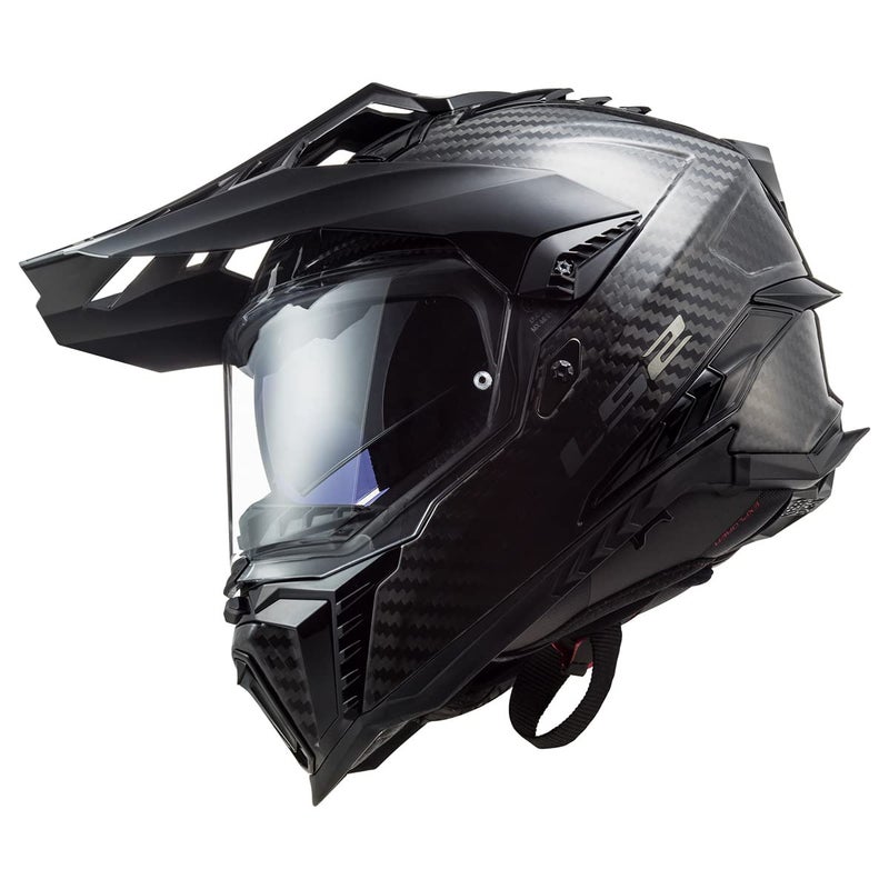 LS2 Helmets Explorer Carbon Adventure Helmet Matte Carbon Large