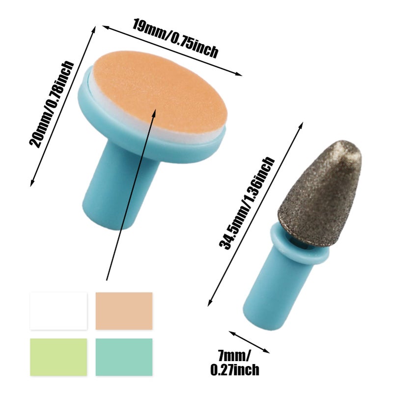 NCVI 12 Pieces Baby Nail File Pads Nail Trimmer Replacement Pads Electric Baby Nail Grinding Heads for Standard Electric Kid Nail Trimmer Suits to Newborn Infant Toddler - Image 2