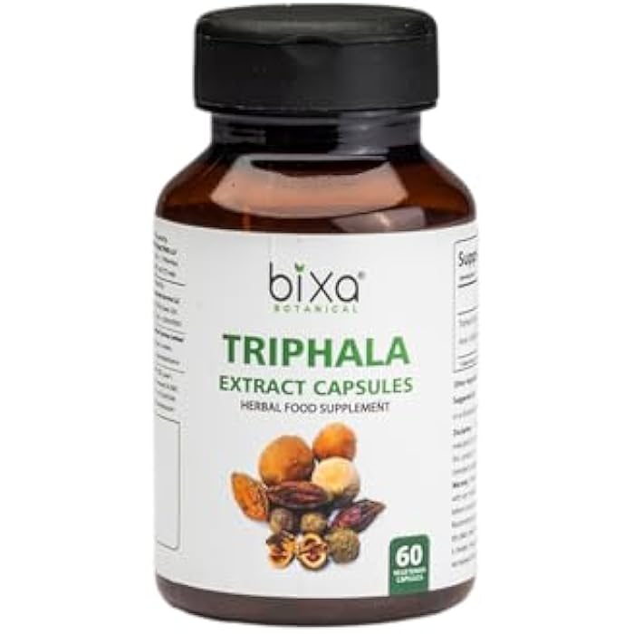bixa BOTANICAL | Ayurvedic Natural Herbal Supplement Triphala Extract Capsule (Amla + Haritaki + Bibhitak) (60 Count (Pack of 1) - Image 1