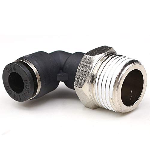 CEKER 3/8 Elbow Male Airlines Push Fittings 90 Degree Push to Connect Fittings Air Fittings, PL 1/4" Tubing Od x 3/8" Npt Thread Pneumatic Push In Connectors Quick Connect Tube Fittings 5Packs - Image 4