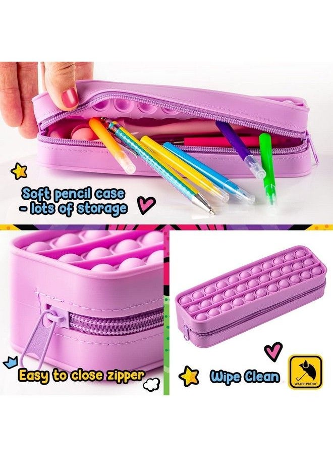 Fidget Pop Stationery Set Pop Fidget Toy Set With Fidget Notebook & Fun Girl Fidget Toys For Car Rides Fidgets For Girls 810