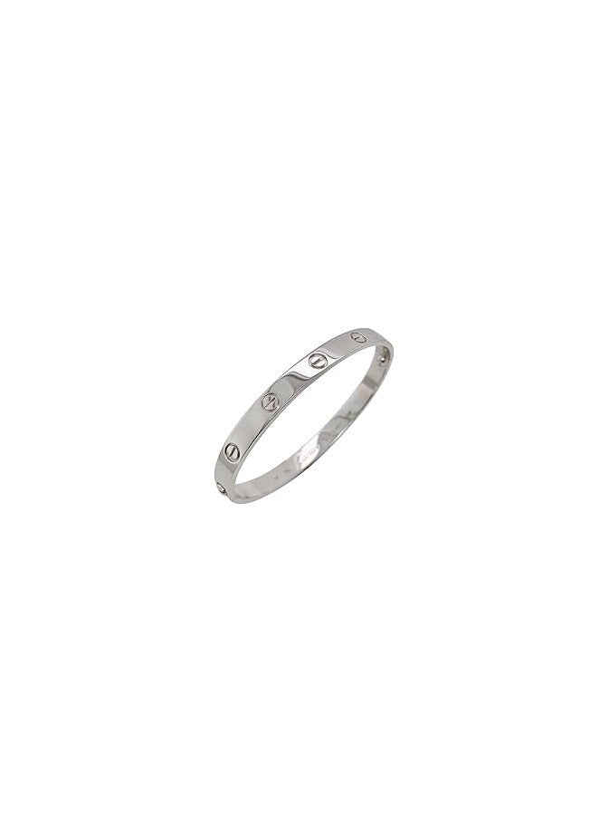 Luxuria 18K White Plated Stainless Steel Friendship Bracelets, Luxury Celebrity Stainless Steel Bracelet, Love Jewelry, Valentine's Day and Birthday Gifts for Women - Image 2