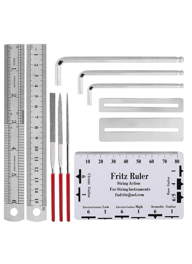 Sharpdo - 26Pcs Guitar Tool Bag Set, File Wrench String Gauge Cutter Fret Grinding Repair Tool Set - Image 1