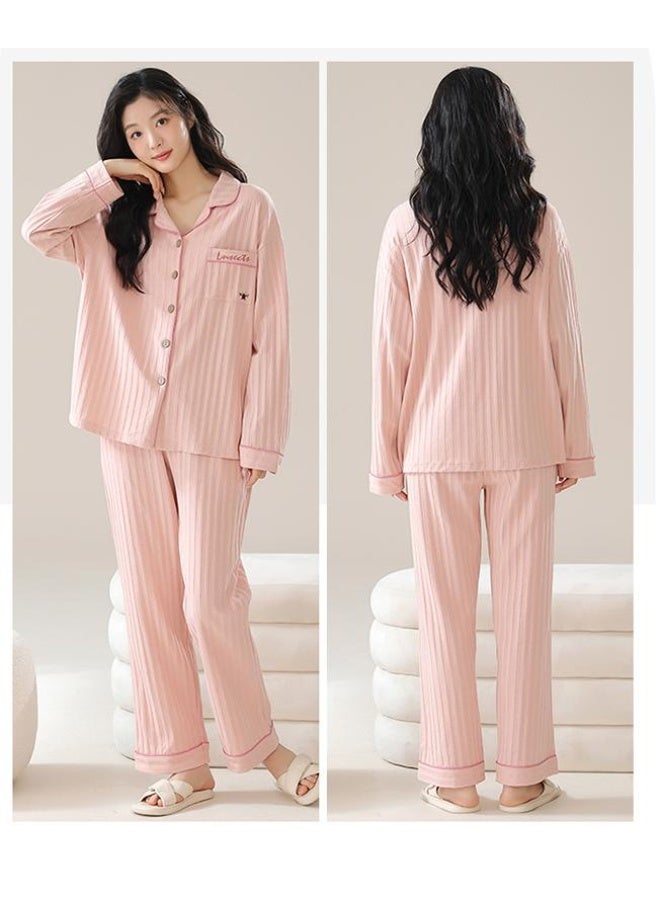 Women's Sleepwear LongSleeve Pants Two-Piece Set for Autumn Spring Outdoor Soft Comfortable Fabric Home Cloths - Image 2