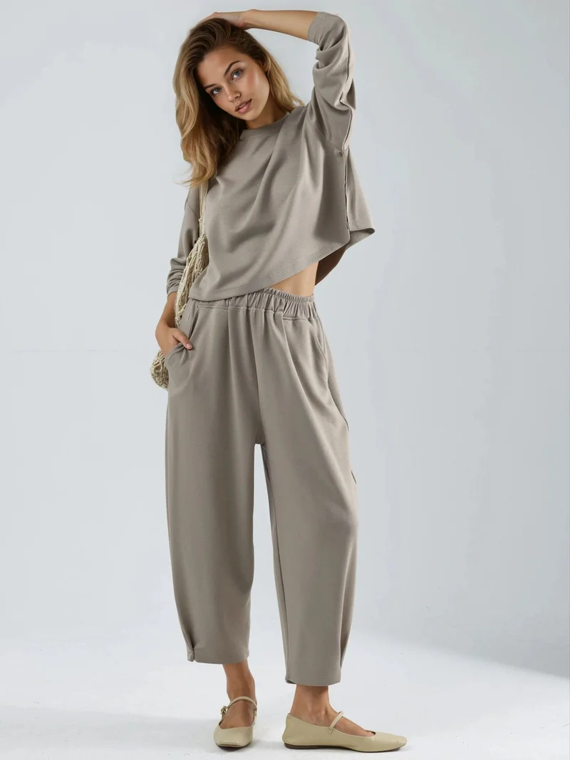 زوبعة طقم بلوزة وبنطلون سالوار من مودال تاتش مجموعة بيرسان