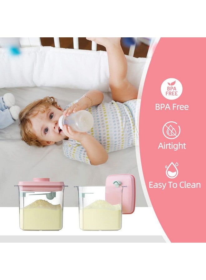 Ankou Formula Container - 1700ml Airtight Formula Dispenser One Button Handy Milk Powder Container BPA-Free Storage Containers with Scoop and Scraper Transparent 730g - Image 3