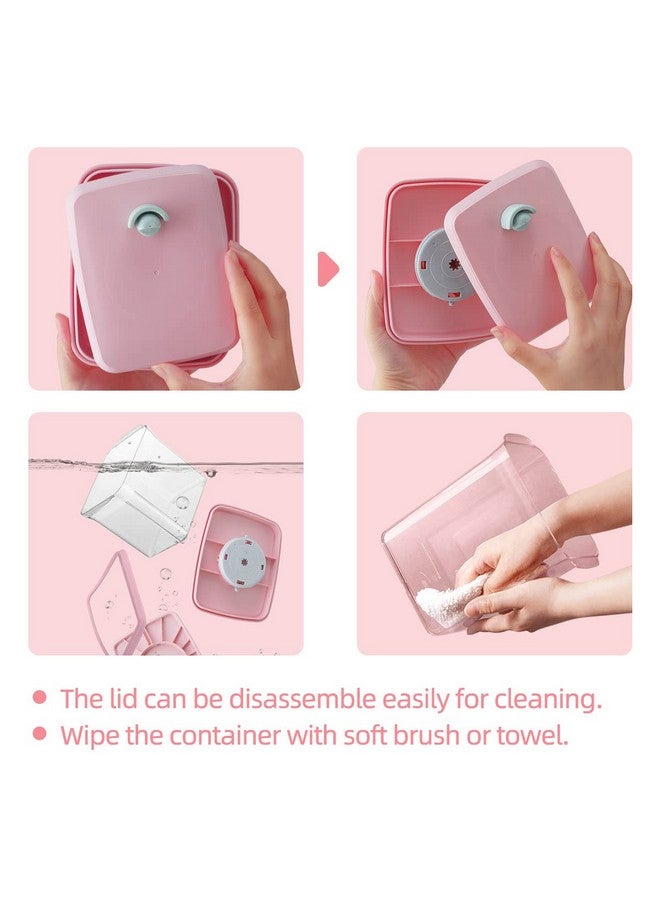 Ankou Formula Container - 1700ml Airtight Formula Dispenser One Button Handy Milk Powder Container BPA-Free Storage Containers with Scoop and Scraper Transparent 730g - Image 5