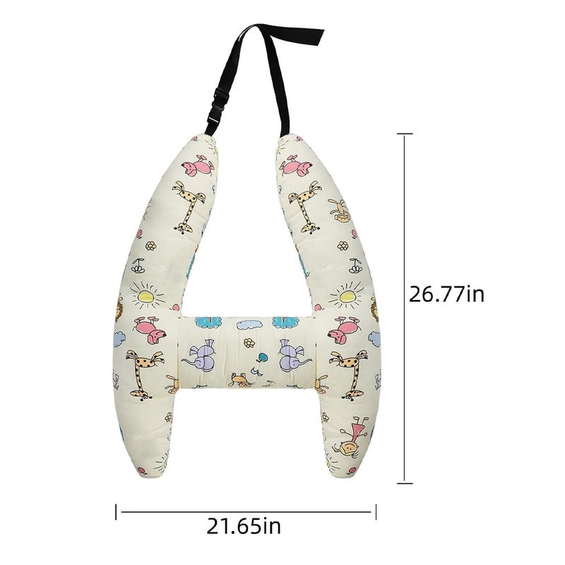 H-Shape Car Sleeping Pillow with Head Support Travel Pillows for Car Seat Support The Body and Head Kid Baby Neck Pillow for Car - Image 2