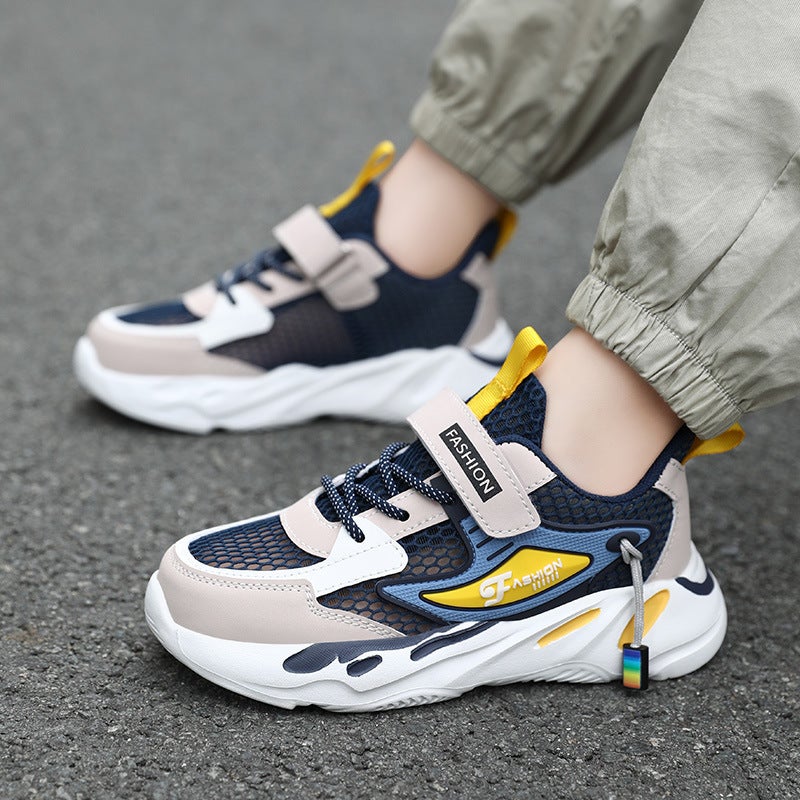 Mesh Sneakers Lightweight Flexible Sole Walking Shoes For Kids Indoor And Outdoor Activities - Image 1