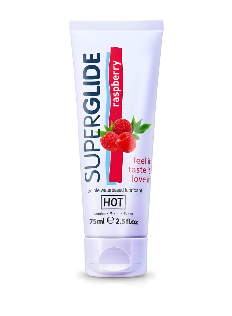 SUPERGLIDE Raspberry - Edible Lubricant - 75ml/2.5fl.oz