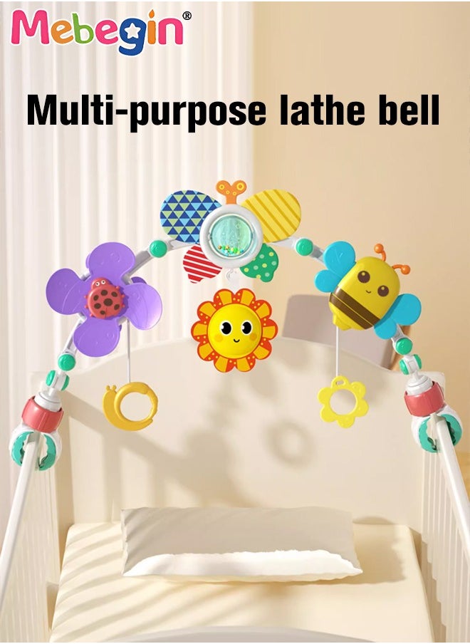 MEBEGIN - Car Seat Stroller Toys,Baby Stroller Arch Toy,Baby Educational Cart Pendant For 0-1 Years Old,Activity Arch With Fascinating Toys,Stimulates Baby’s Senses And Motor Skills Development - Image 1