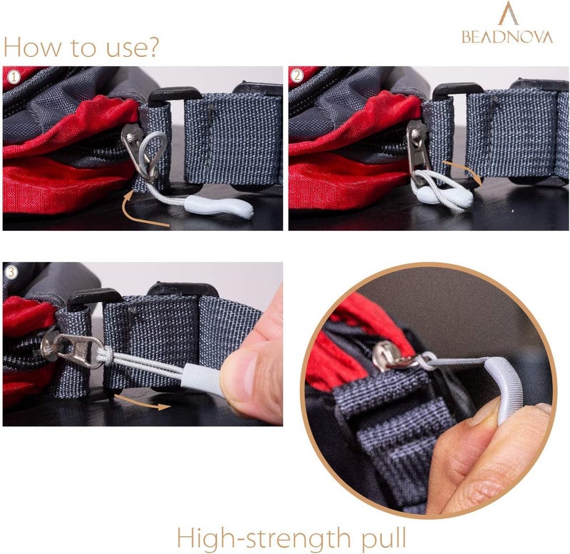BEADNOVA BEADNOVA Durable Zipper Pull Zip Tab Zipper Tag Cord Pull Extension for Handbag Purse Backpack Jacket Bags Coat Boots Black 10 PCS - Image 4