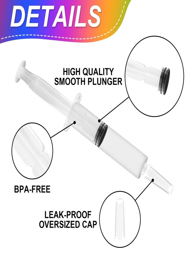 Kreyfer 50 Pcs Halloween Syringe Shot Party Favors - 20ml Reusable Plastic Drink Syringes with Tip Caps for Jelly Shots, Trick-or-Treat Goodie Bag Fillers, Bachelorette and Nurses Graduation Supplies - Image 3