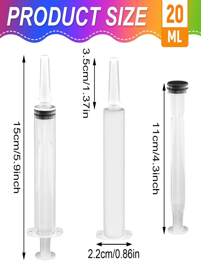 Kreyfer 50 Pcs Halloween Syringe Shot Party Favors - 20ml Reusable Plastic Drink Syringes with Tip Caps for Jelly Shots, Trick-or-Treat Goodie Bag Fillers, Bachelorette and Nurses Graduation Supplies - Image 2