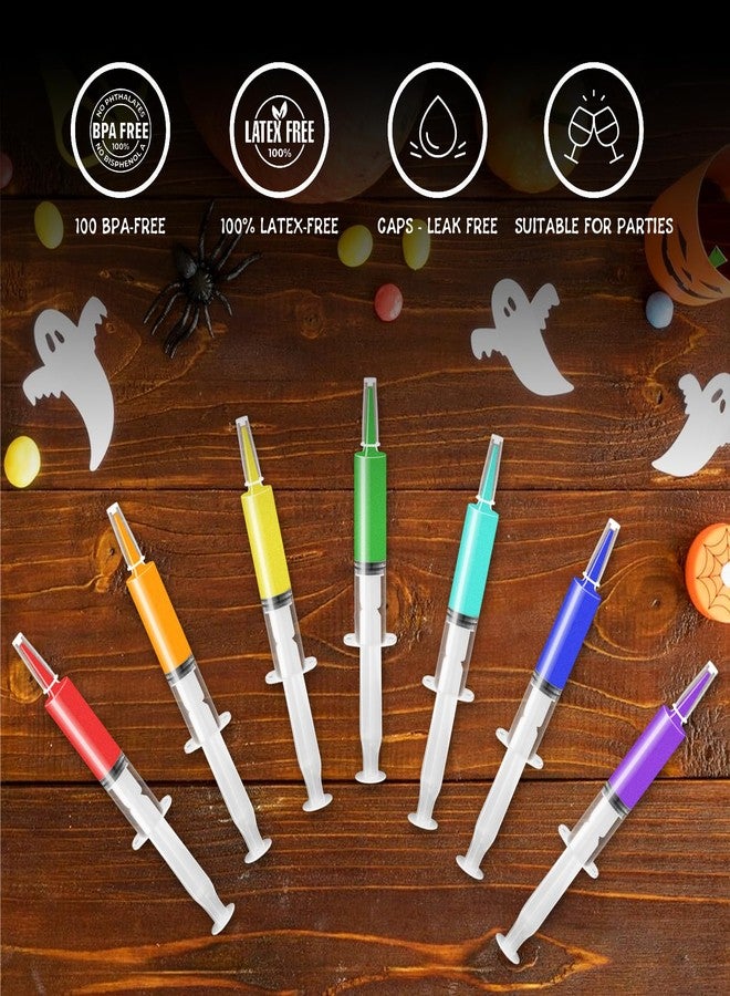 Kreyfer 50 Pcs Halloween Syringe Shot Party Favors - 20ml Reusable Plastic Drink Syringes with Tip Caps for Jelly Shots, Trick-or-Treat Goodie Bag Fillers, Bachelorette and Nurses Graduation Supplies - Image 4