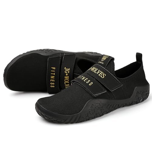 Skerxut Fitness Shoes Deadlift Shoes Cross-Trainer Sneakers for Men and Women (Black, 11 Men/12 Women) - Image 2