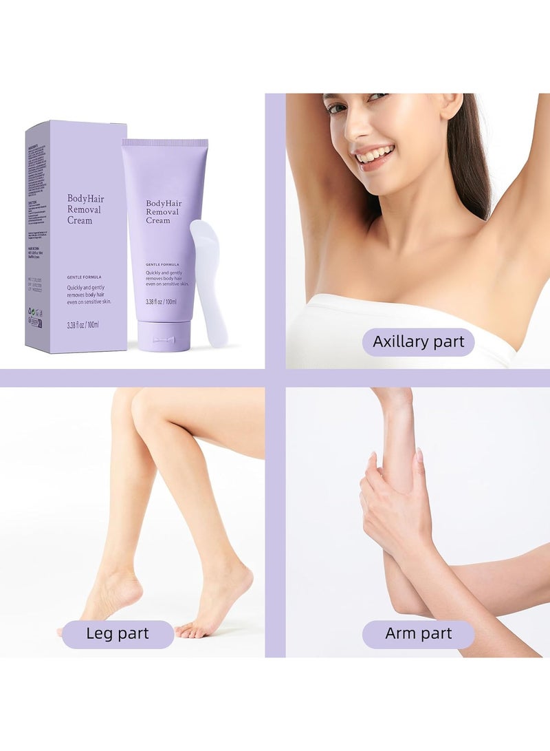 ATRJSZ Body Hair Removal Cream-Pain free Hairs Removal Cream for Sensitive Skin with a Neutral Formula for Hair Removal and Skincare 2-in-1,Durable and Smooth for Men and Women - Image 2