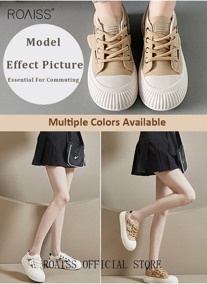 Women Casual Sneakers Versatile for Daily Use Flat and Comfortable Long Lace Design Lightweight and Breathable Non Slip Large Sole for Women - pzsku/ZEE9EC096428586F54F45Z/45/_/1734167818/0efa2757-1fa7-449b-98f7-61df1305c74f