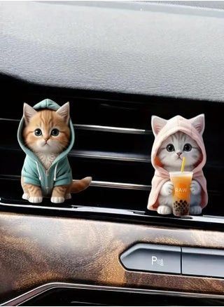 Set of 4 Cute Cat Car Air Vent Decoration Clamped Scent Holders - Freshen the Air with Pressed Scents - Car Interior Accessories for Driving Fun - pzsku/ZEE9ECACB65FD1E2F4C96Z/45/_/1736267241/c84a81bf-e6f7-45c4-95cc-719ef779ae26