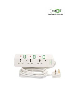 HCE 3 Way Universal Power Extension Socket 13A 3M 