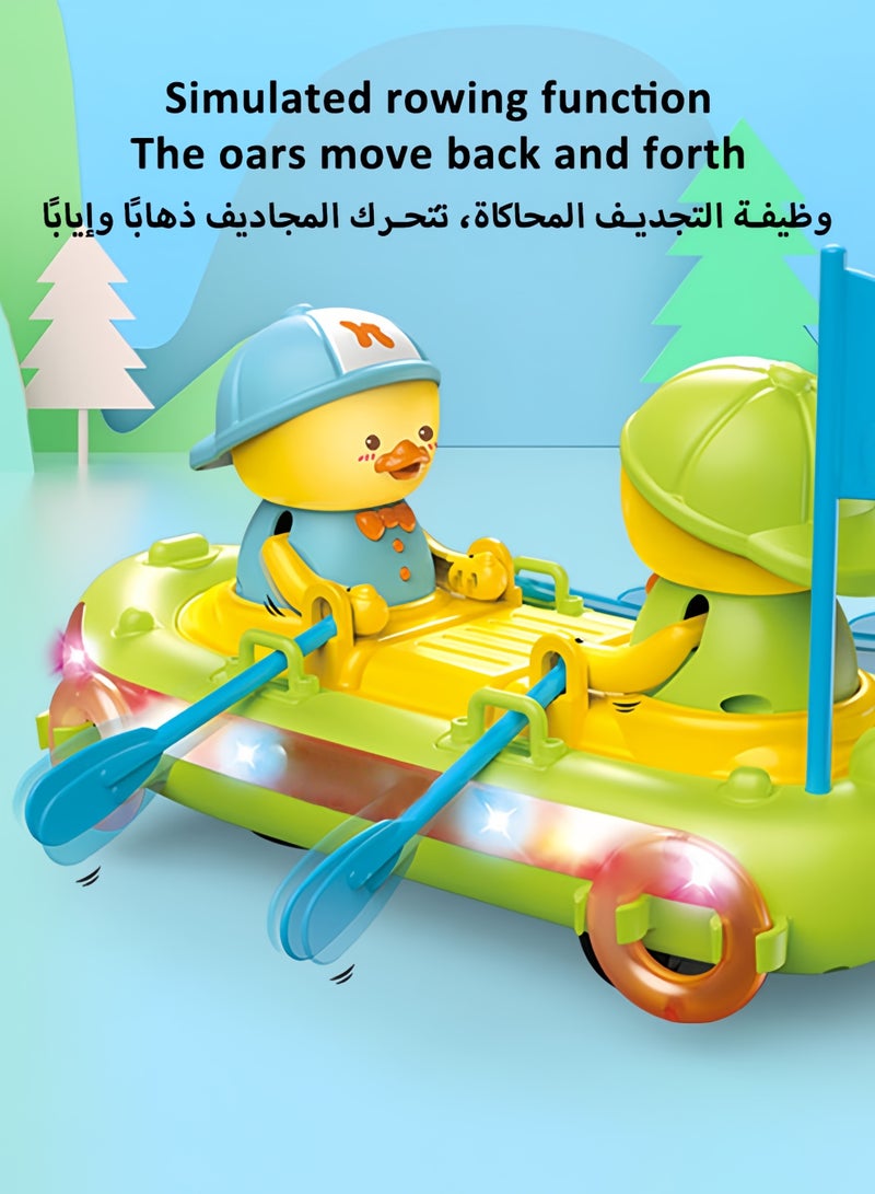 Mishilei Baby Music Toys Baby Toddler Duck Boat Toys with Music and LED Light Up with Automatically Avoid Obstacles,Infant Sensory Tummy time Toys Learning to Crawl Walking Toddler Gifts - Image 4