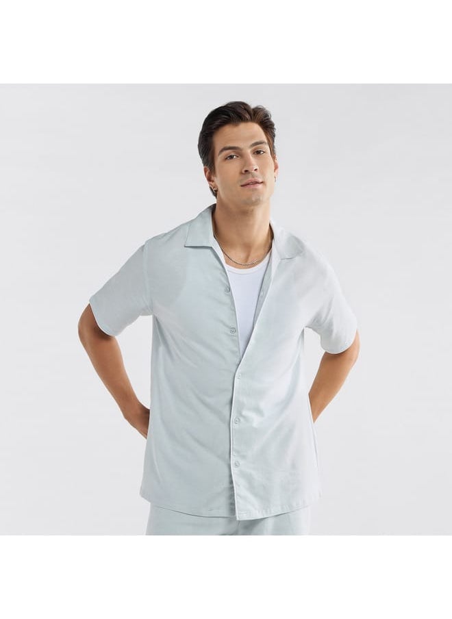 FAV Solid Shirt with Short Sleeves  - Image 1