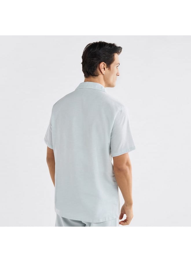 FAV Solid Shirt with Short Sleeves  - Image 3