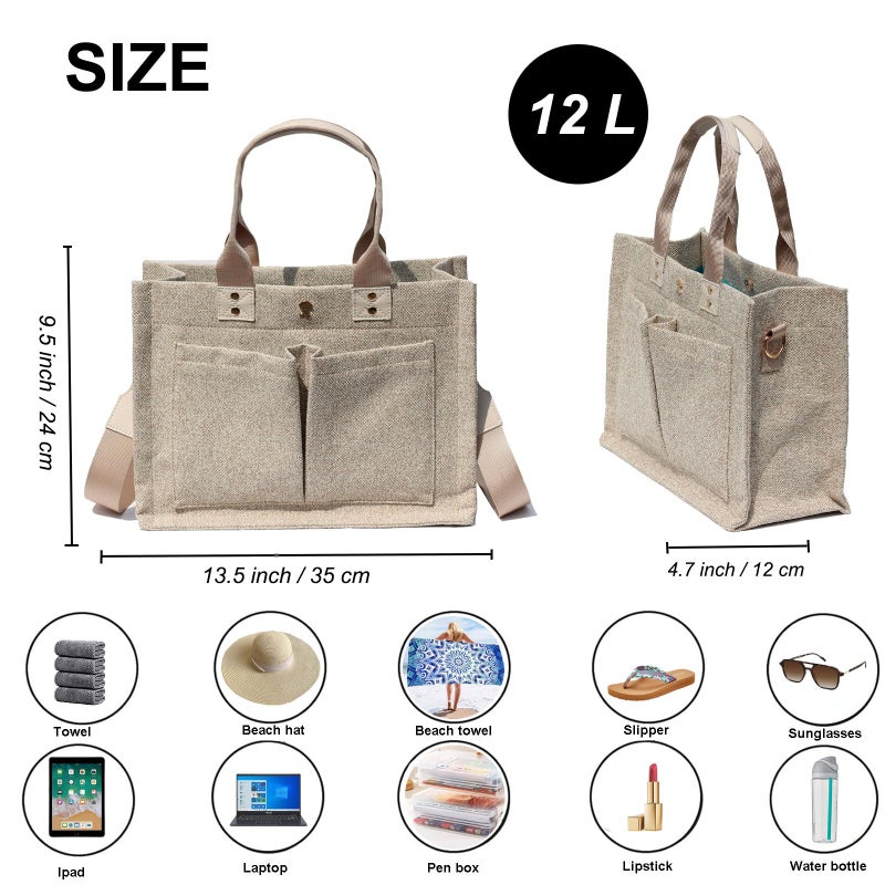 ESVAN Tote Bag for Women Purse Crossbody Bags for Work Diaper Travel Messenger Laptop Bag Handbags - Image 4