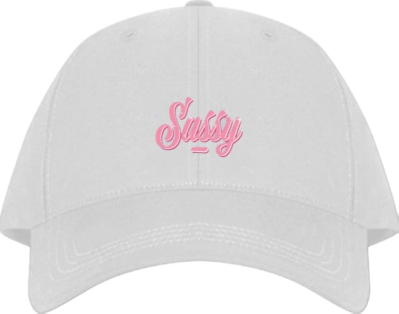 Sassy Plain unisex baseball cap White