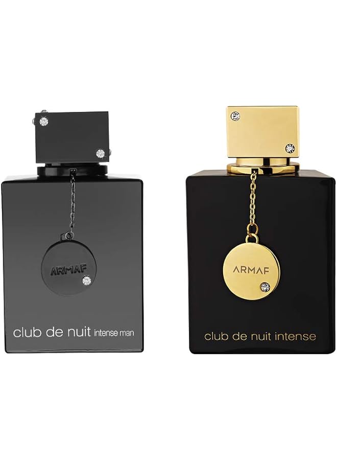 أرماف مجموعة عطور Club De Nuit Intense للرجال والنساء، عطر Cdn Intense 105 مل للرجال وCdn Intense 105 مل EDP لها باللون الأسود - Image 1