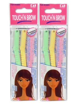 KAI TOUCH N BROW Eyebrow Razor, 3 Count (Pack of 2)
