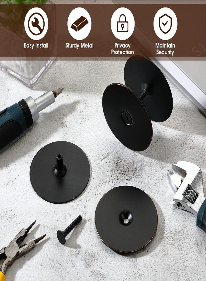 Pelopy Door Hole Filler Plate, 2-5/8" Diameter, 1 Inch and 2 Inch Connecting Screws Deadbolt Cover Plate for Home Exterior Interior Deadbolt Hole(2 Set) - Image 4