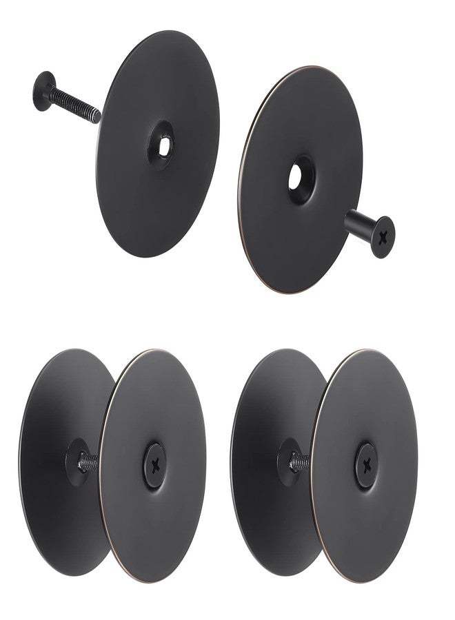 Pelopy Door Hole Filler Plate, 2-5/8" Diameter, 1 Inch and 2 Inch Connecting Screws Deadbolt Cover Plate for Home Exterior Interior Deadbolt Hole(2 Set) - Image 1