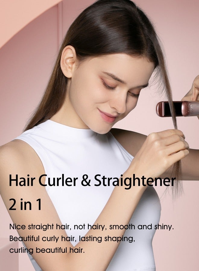 ENCHEN Hair Iron Enrollor Straightener And Curler 2 In 1 Set Professional Mini Portable Flat Iron Ceramic - Image 3