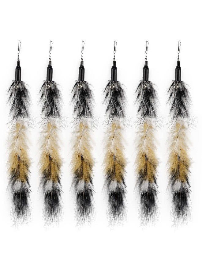 YOLUFER 6 PCS Replacement Plumes Interactive Cat Toy Refills Cat Toy Wand Replacement Teaser Refills for Cat Kitty Toys - Image 1