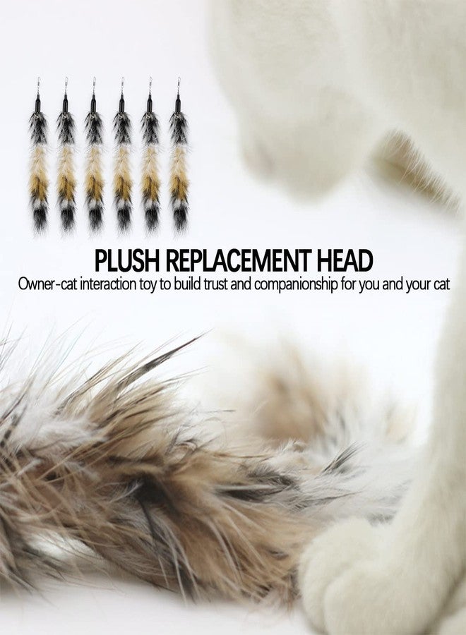 YOLUFER 6 PCS Replacement Plumes Interactive Cat Toy Refills Cat Toy Wand Replacement Teaser Refills for Cat Kitty Toys - Image 4
