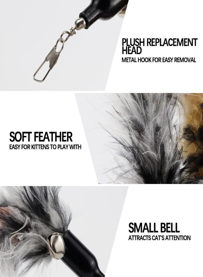 YOLUFER 6 PCS Replacement Plumes Interactive Cat Toy Refills Cat Toy Wand Replacement Teaser Refills for Cat Kitty Toys - Image 3