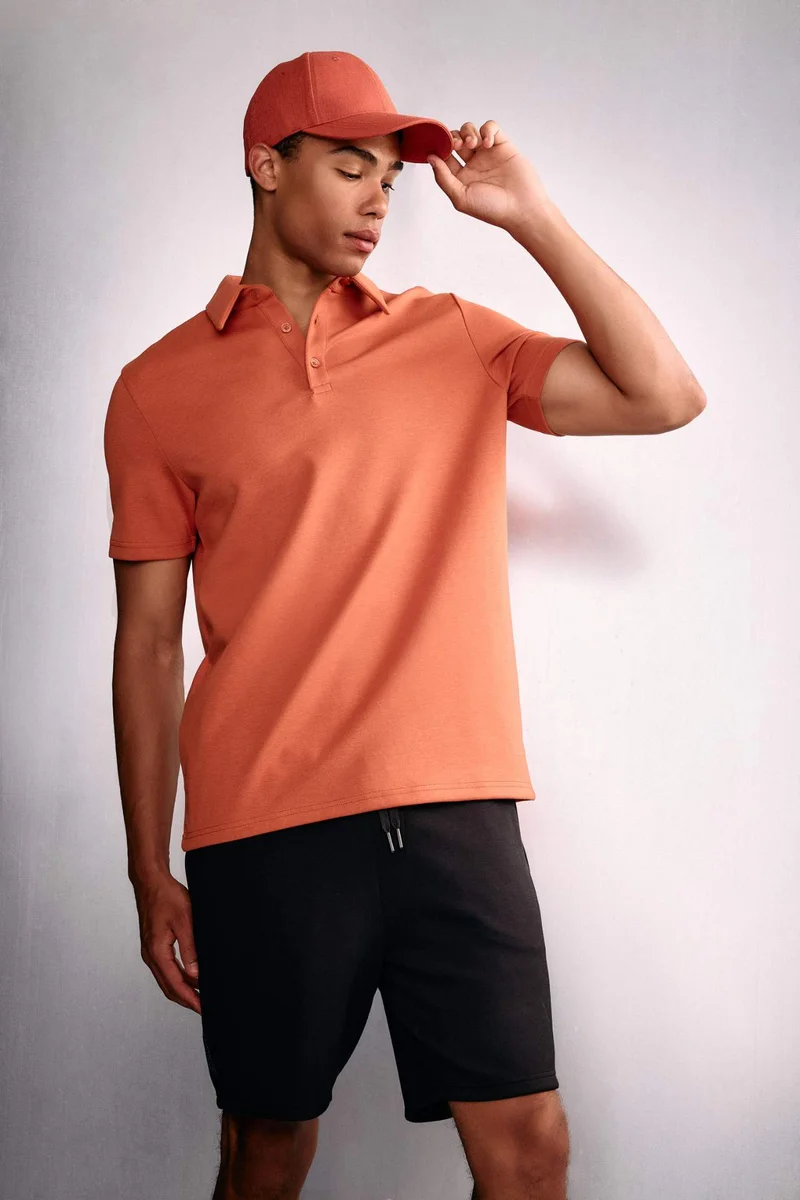 ديفاكتو Standard Fit Modal Polo T-Shirt