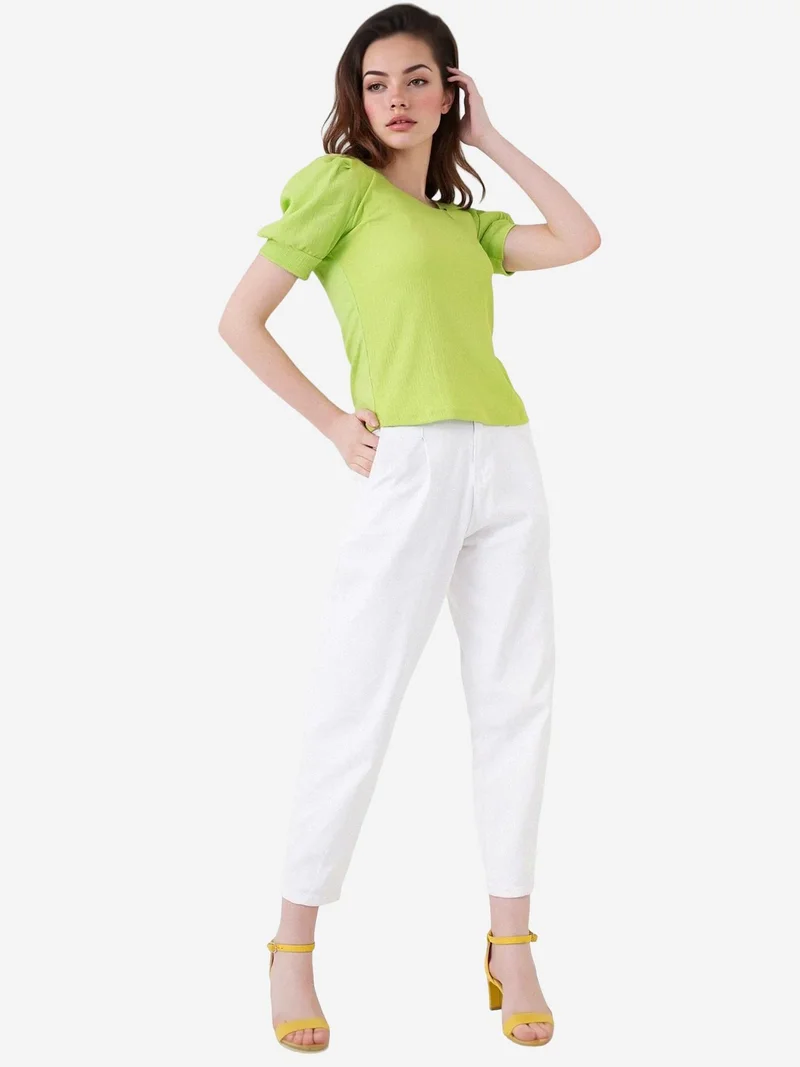 بيغ دارت بلوزة بياقة مربعة بقصة ضيقة من