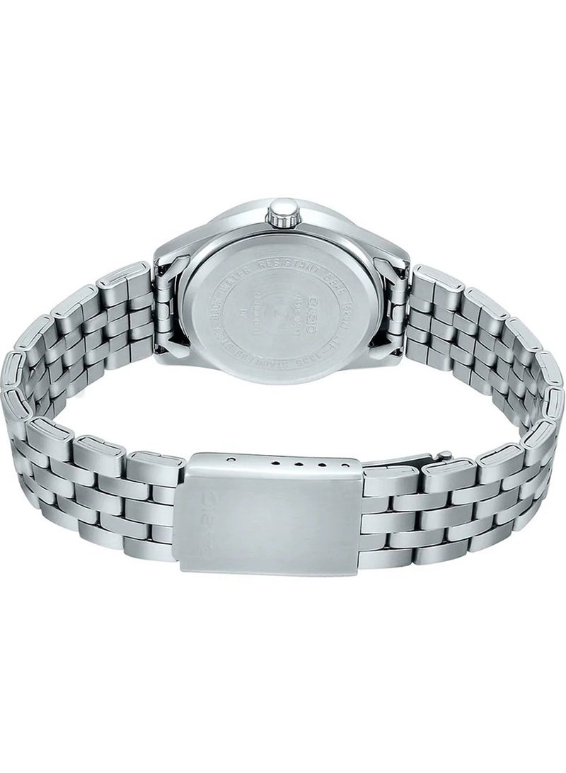 Casio Watch for Women LTP-V002D-2B3UDF Analog Stainless Steel Band Silver & Blue - Image 2