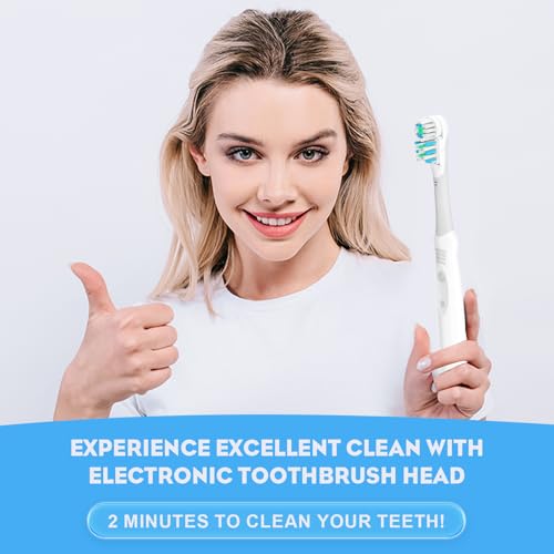 EBIEFLY 20Pcs Spinbrush Oral Toothbrush Replacements Heads Dual Cross Action Clean Attachments Sensitive Brush Refill Rotating Sets 3D White Fit for Oral B 4732 3733 4734 - Image 2