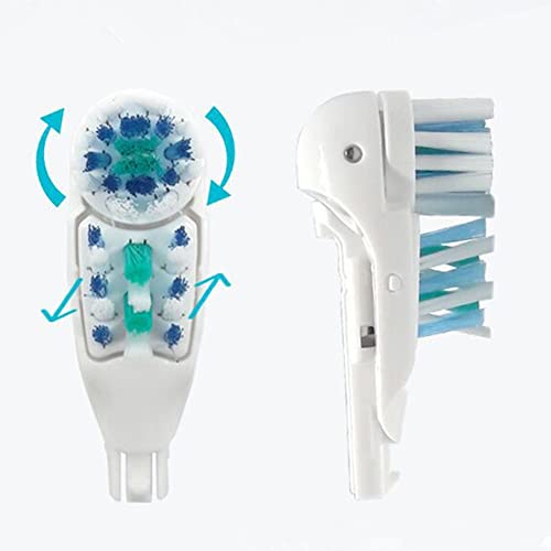EBIEFLY 20Pcs Spinbrush Oral Toothbrush Replacements Heads Dual Cross Action Clean Attachments Sensitive Brush Refill Rotating Sets 3D White Fit for Oral B 4732 3733 4734 - Image 3