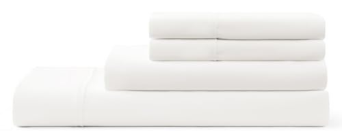 UGG Full Sheet Set 4-Piece Luxury Cooling Sheets Deep Pockets Premium Bedding with 2 Pillow Shams Hypoallergenic Machine Washable Soft Lightweight Bed Set for Bedroom, Full, White (Hedi) - Image 1